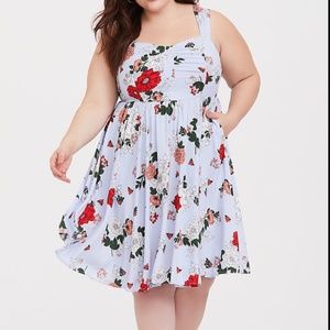 Torrid Light Blue Floral Dress Size 1X